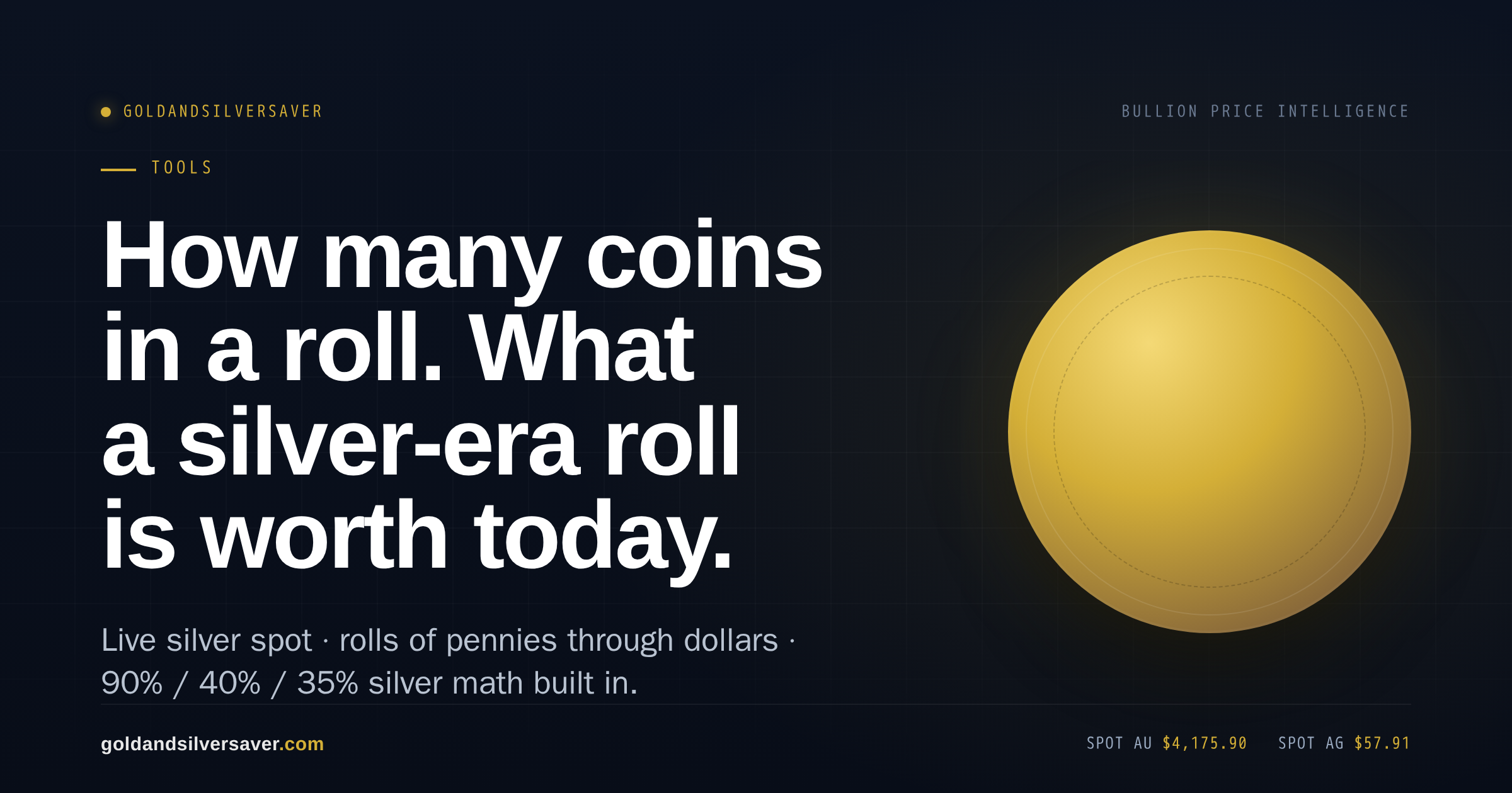 Coin Roll Calculator — How Many Coins & Live Melt